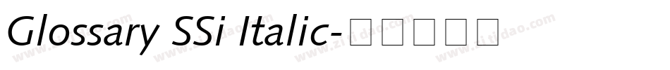 Glossary SSi Italic字体转换